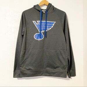 ST Louis Blues NHL Fanatics Mens Small Gray‎ Pullover Hoodie Small​